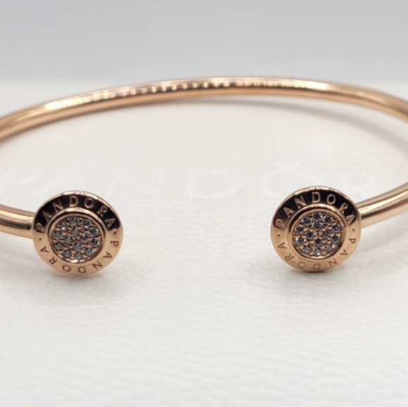 Authentic Pandora Rose Open Bangle Bracelet - Picture 2 of 4